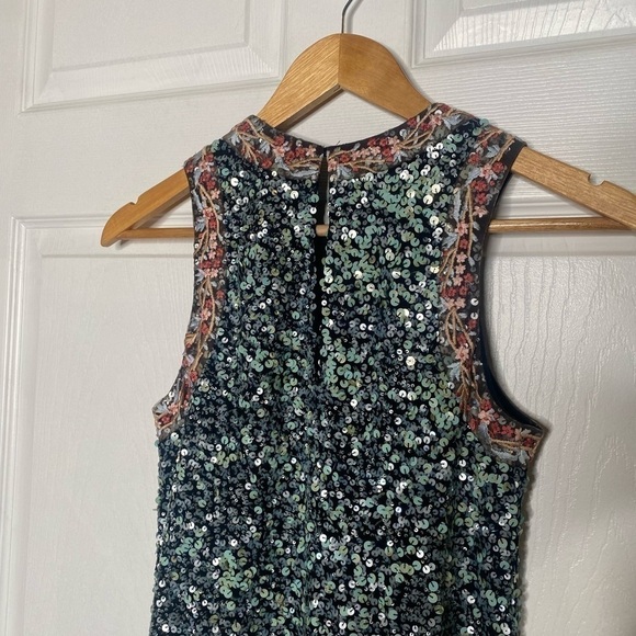 ANTHROPOLOGIE Varun Bahl Astronomy Sleeveless Sequins Shift Dress Size 2 - Picture 14 of 15